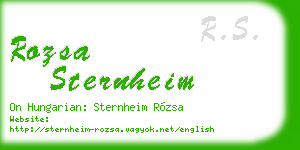 rozsa sternheim business card